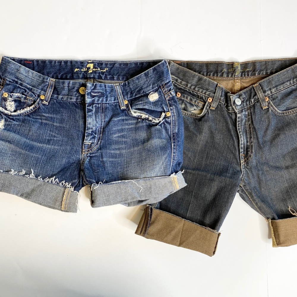 7 for all mankind jean shorts bundle